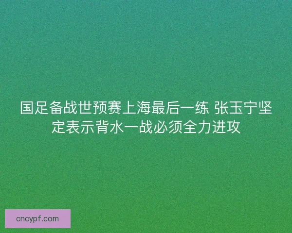 国足备战世预赛上海最后一练 张玉宁坚定表示背水一战必须全力进攻 国足备战世预赛上海最后一练 张玉宁坚定表示背水一战必须全力进攻
